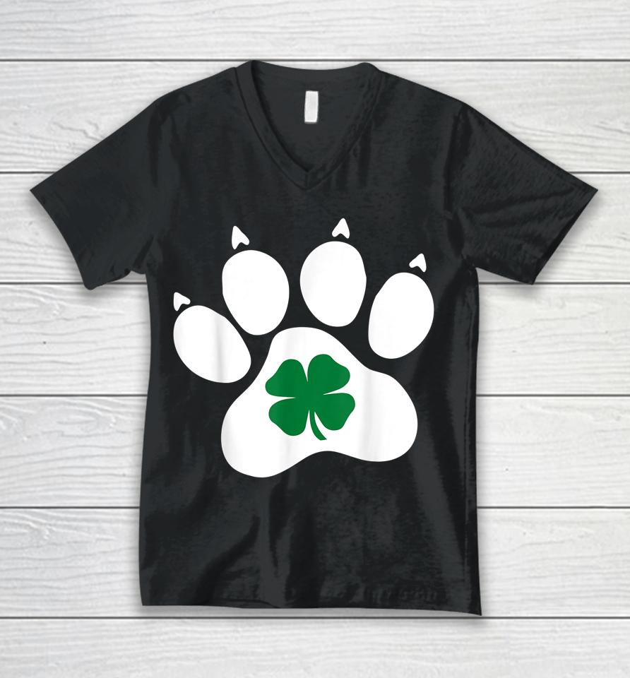 Dog St Patrick's Day Shamrock Dog Unisex V-Neck T-Shirt