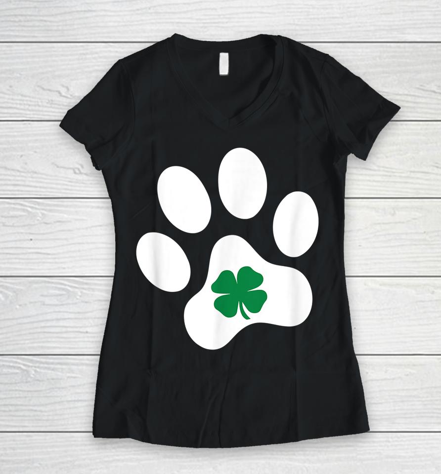 Dog St Patrick's Day - Shamrock Dog Women V-Neck T-Shirt