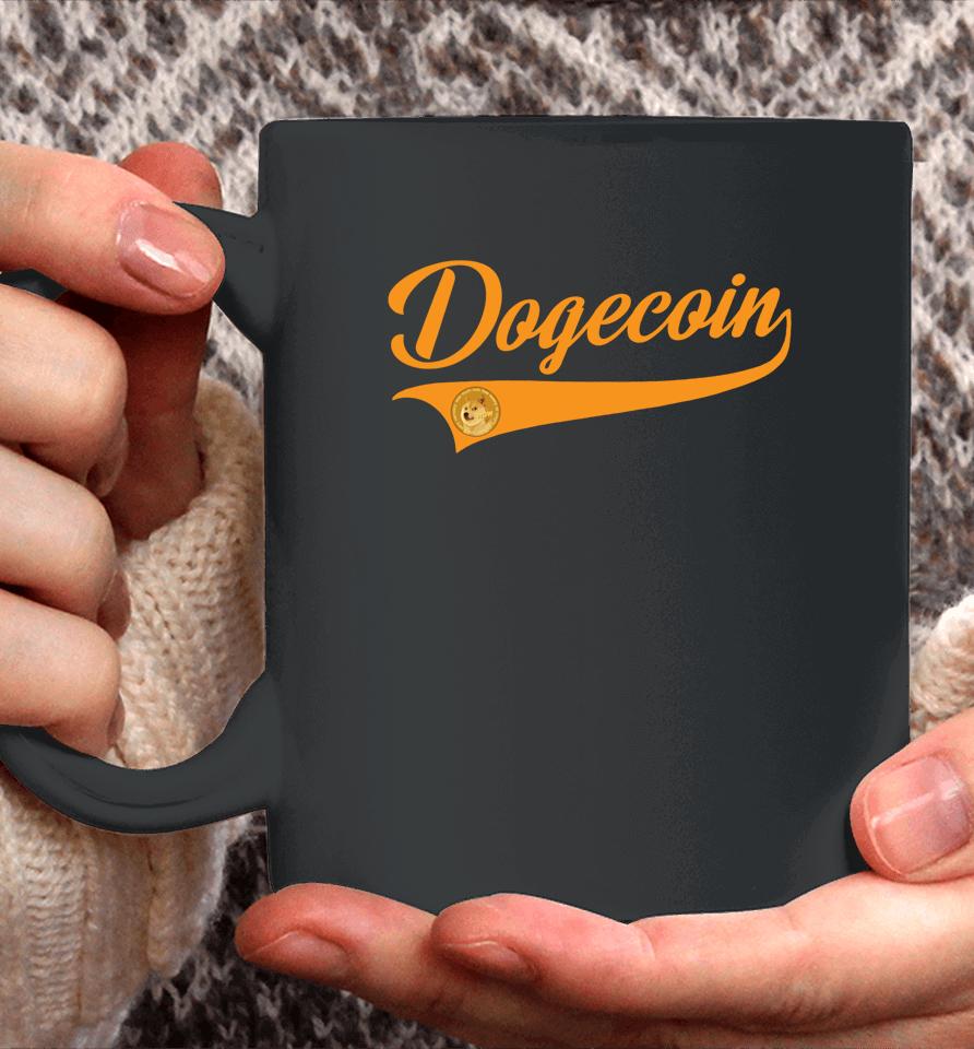 Dogecoin Doge Throwback Sporty Design Classic Coffee Mug