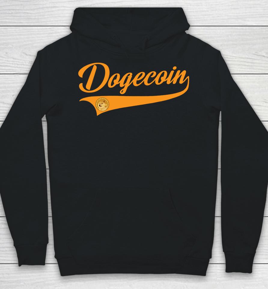 Dogecoin Doge Throwback Sporty Design Classic Hoodie
