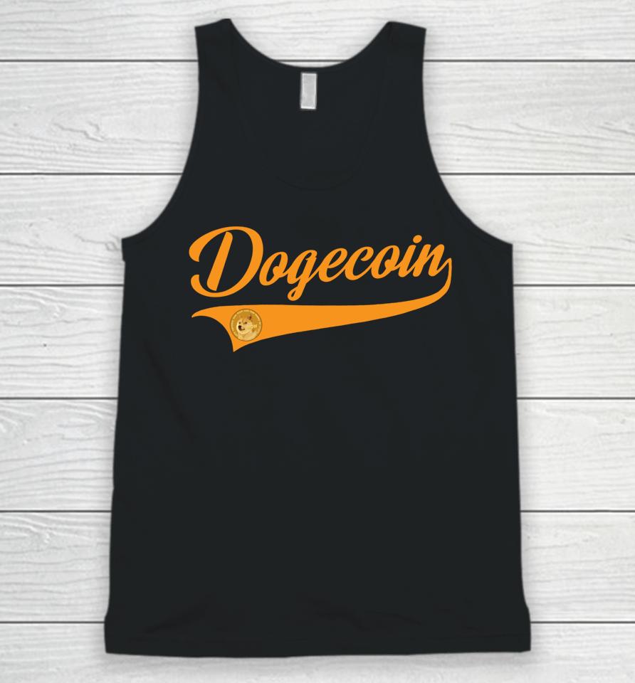 Dogecoin Doge Throwback Sporty Design Classic Unisex Tank Top