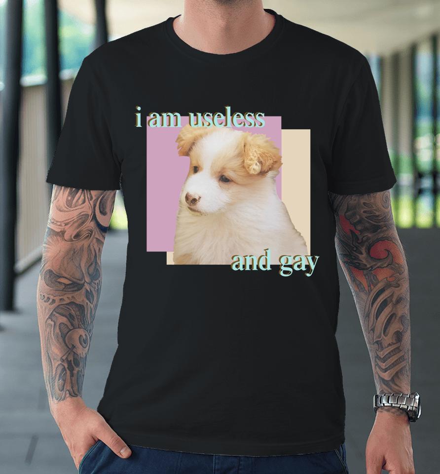 Dogecore Store I Am Useless And Gay Premium T-Shirt