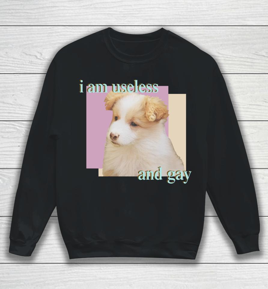 Dogecore Store I Am Useless And Gay Sweatshirt