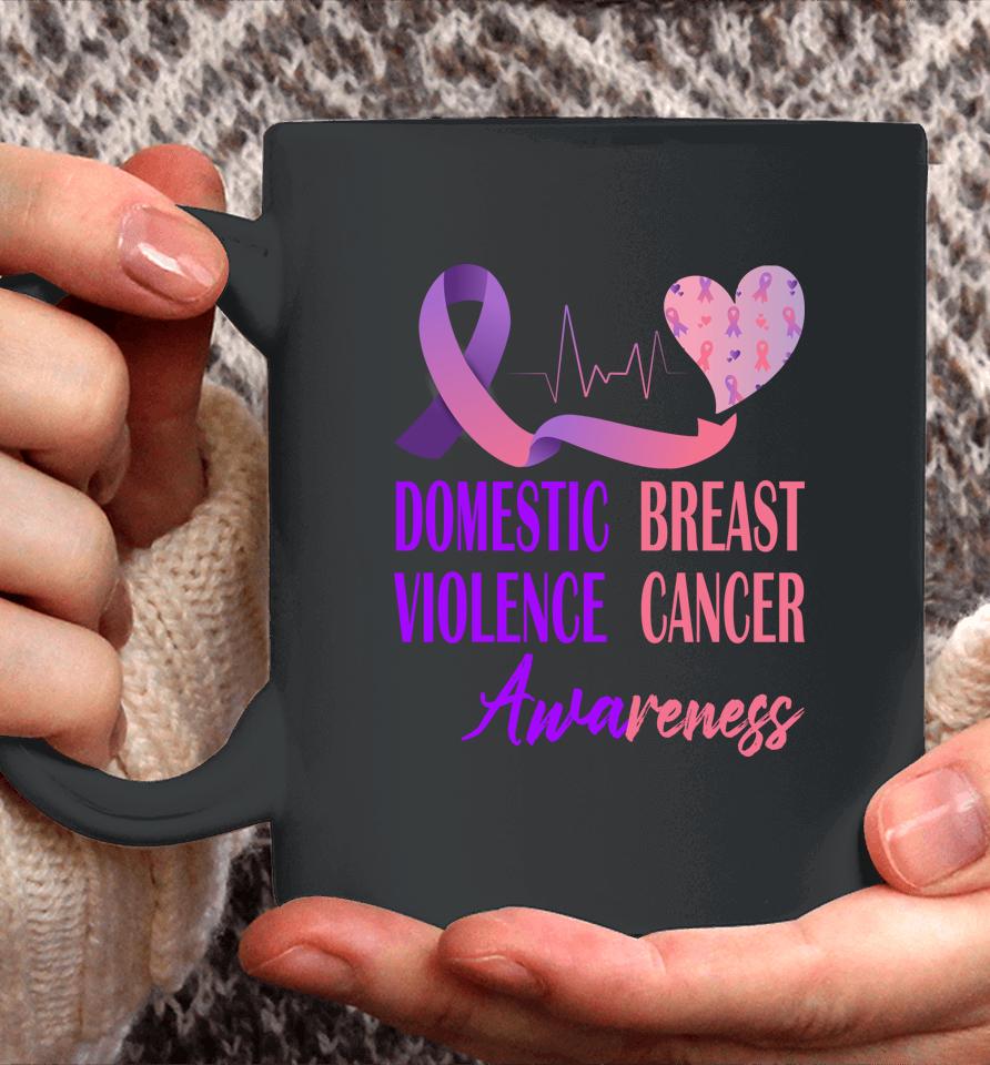 Domestic Violence And Breast Cancer Awareness Month Support Coffee Mug