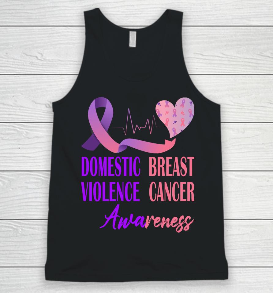 Domestic Violence And Breast Cancer Awareness Month Support Unisex Tank Top