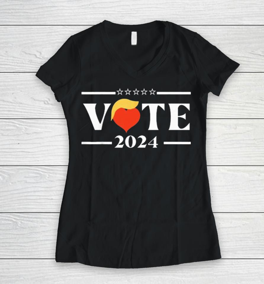 Donald Trump 2024 Take America Back Election Republican 2024 Women V-Neck T-Shirt