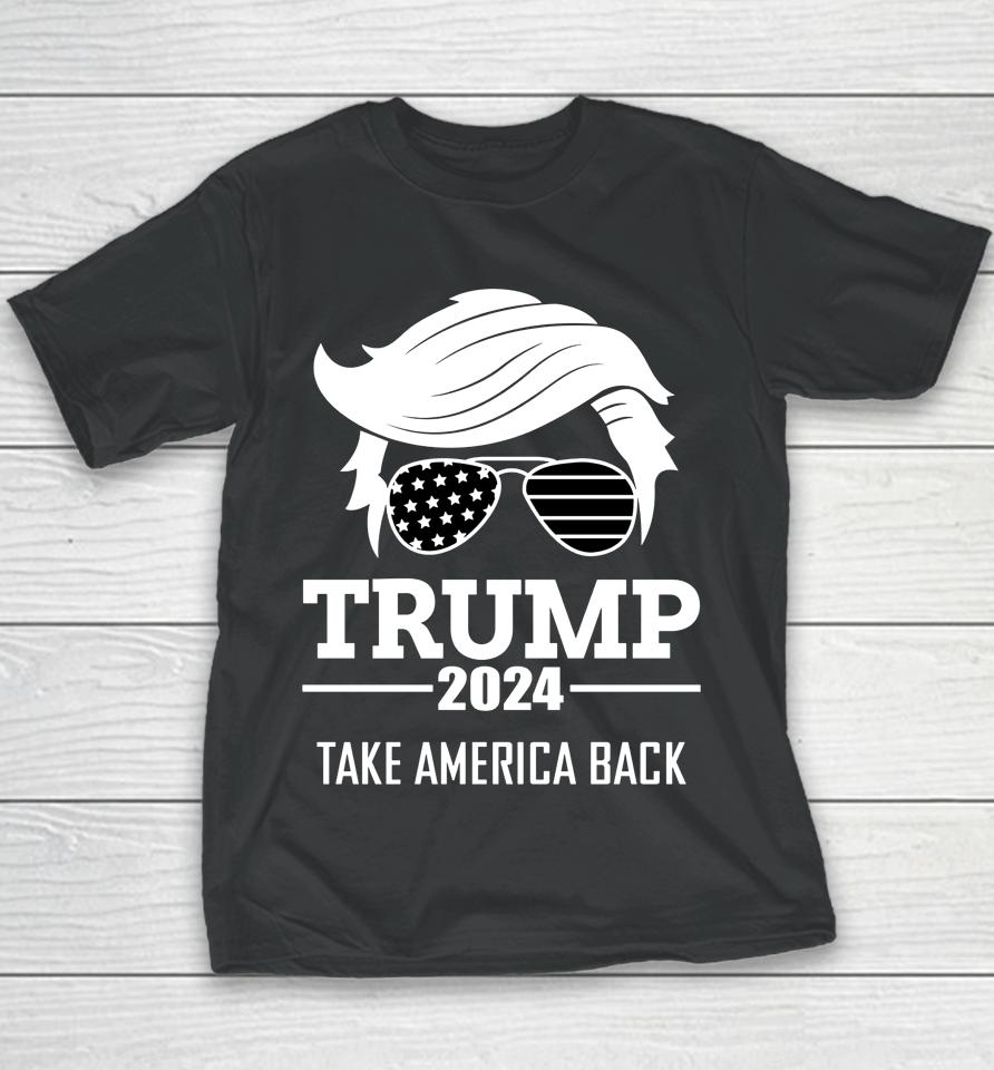 Donald Trump 2024 Take America Back Election Youth T-Shirt