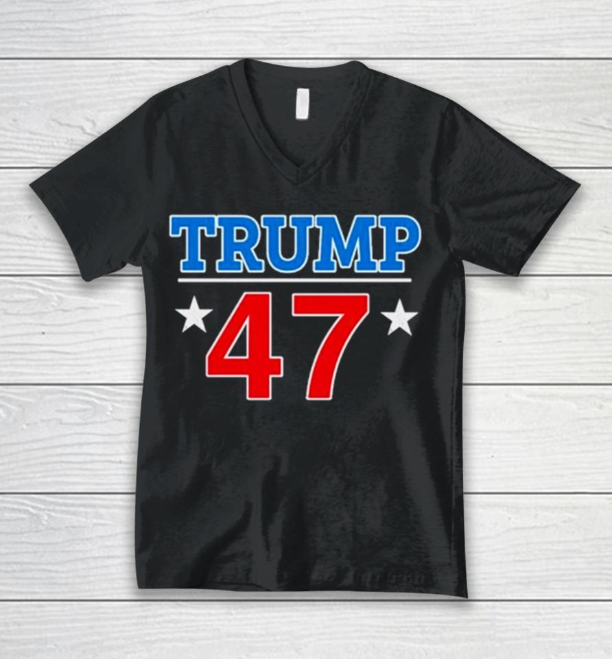 Donald Trump 47 President Unisex V-Neck T-Shirt