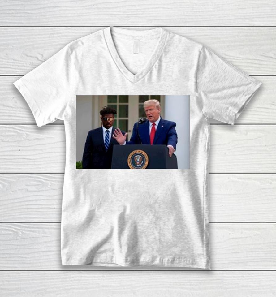 Donald Trump And Ab 2024 Unisex V-Neck T-Shirt