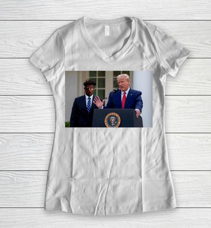 Donald Trump And Ab 2024 Women V-Neck T-Shirt