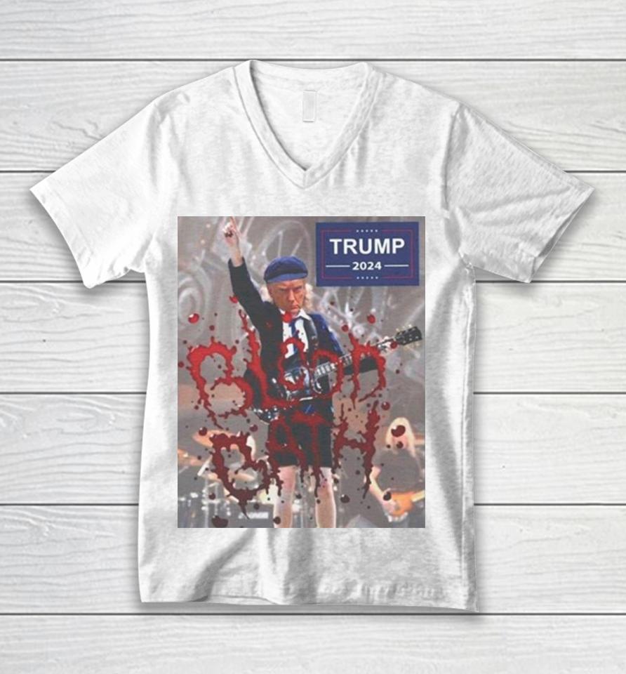Donald Trump Blood Bath 2024 Unisex V-Neck T-Shirt