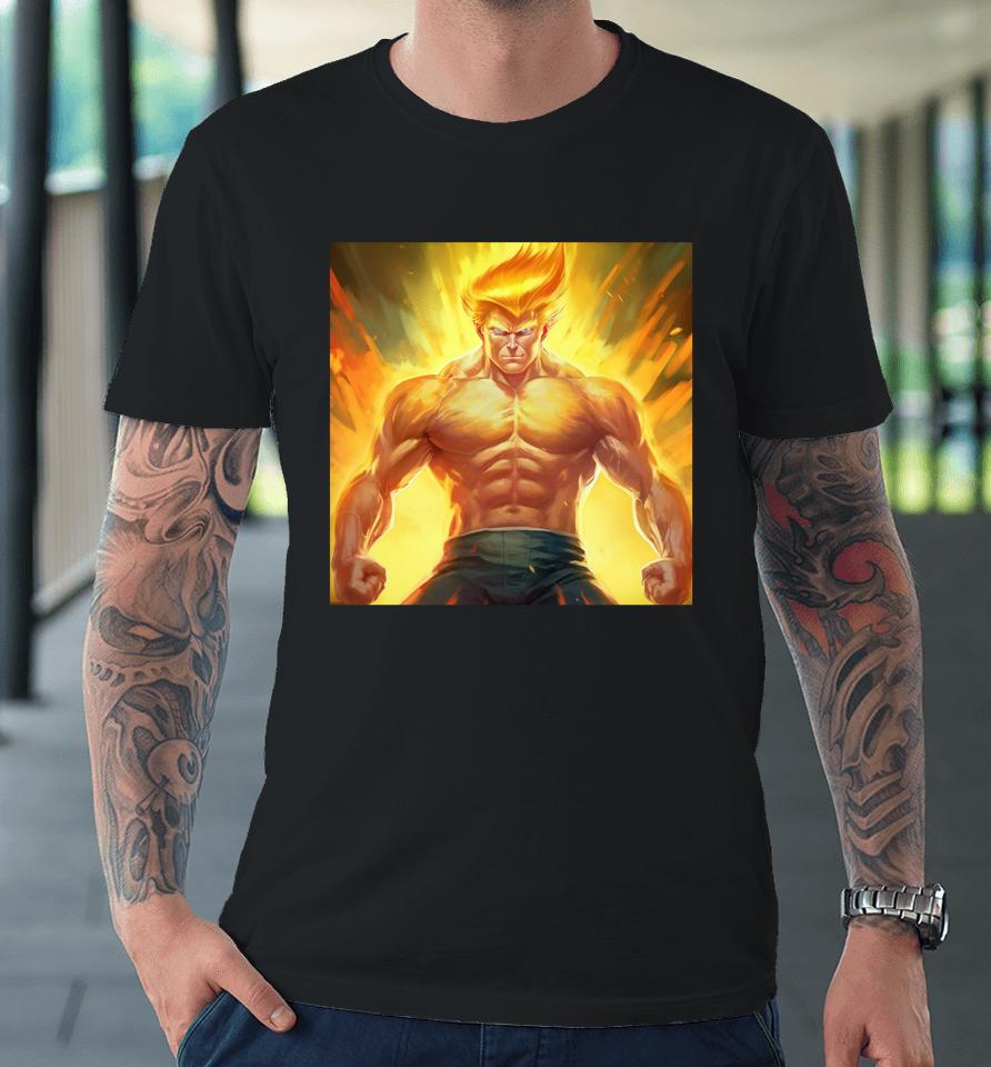 Donald Trump Circa 2023 Super Saiyan Premium T-Shirt