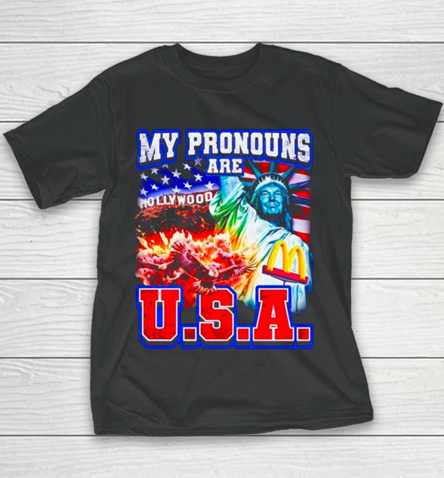 Donald Trump My Pronouns Are U.s.a. Youth T-Shirt