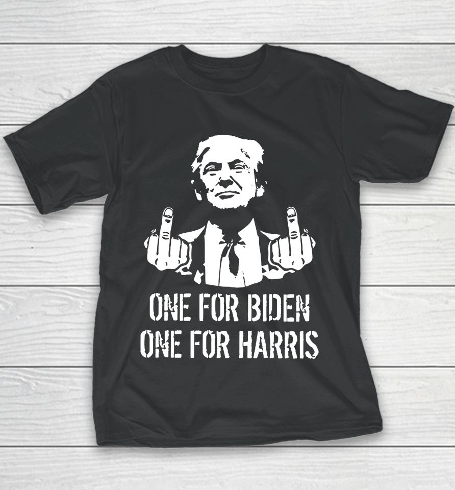Donald Trump One For Biden One For Harris Youth T-Shirt