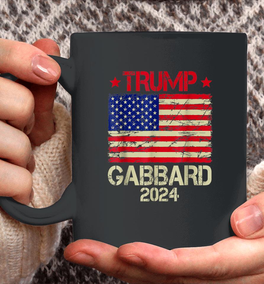 Donald Trump Tulsi Gabbard 2024 Us Flag Coffee Mug