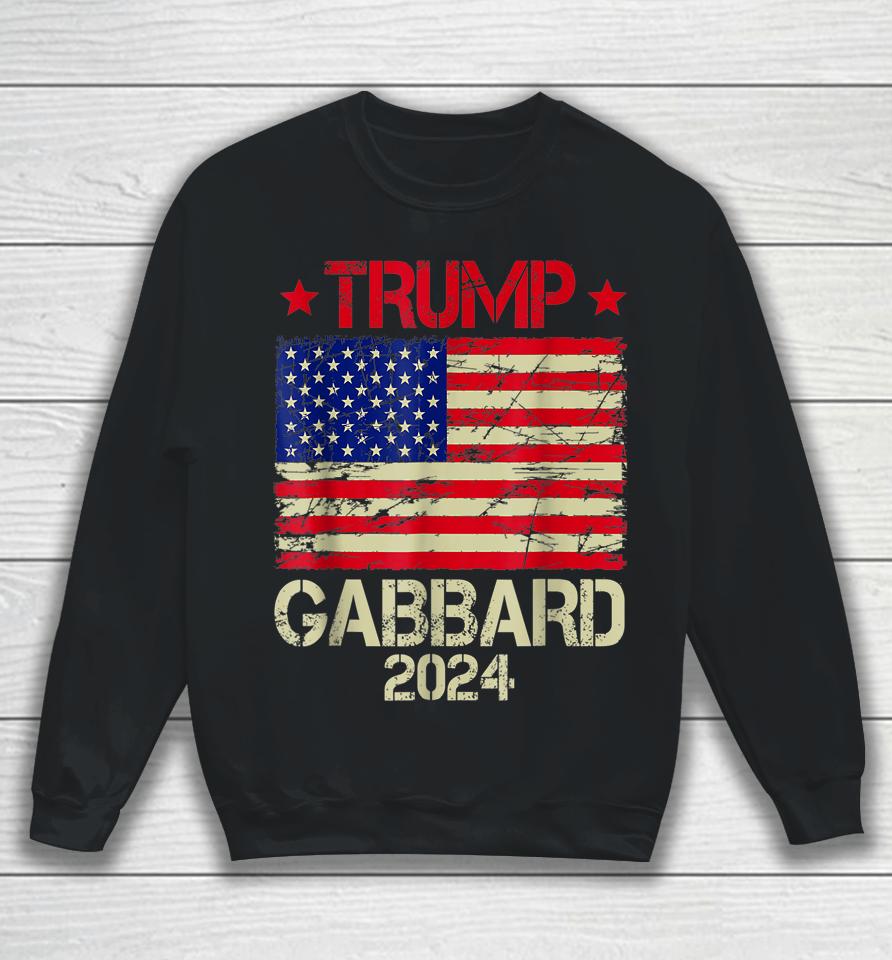 Donald Trump Tulsi Gabbard 2024 Us Flag Sweatshirt