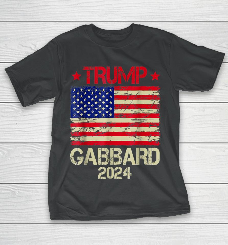 Donald Trump Tulsi Gabbard 2024 Us Flag T-Shirt