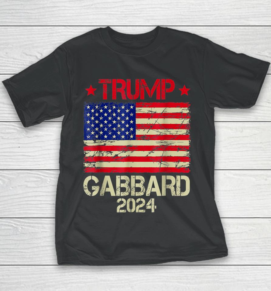 Donald Trump Tulsi Gabbard 2024 Us Flag Youth T-Shirt