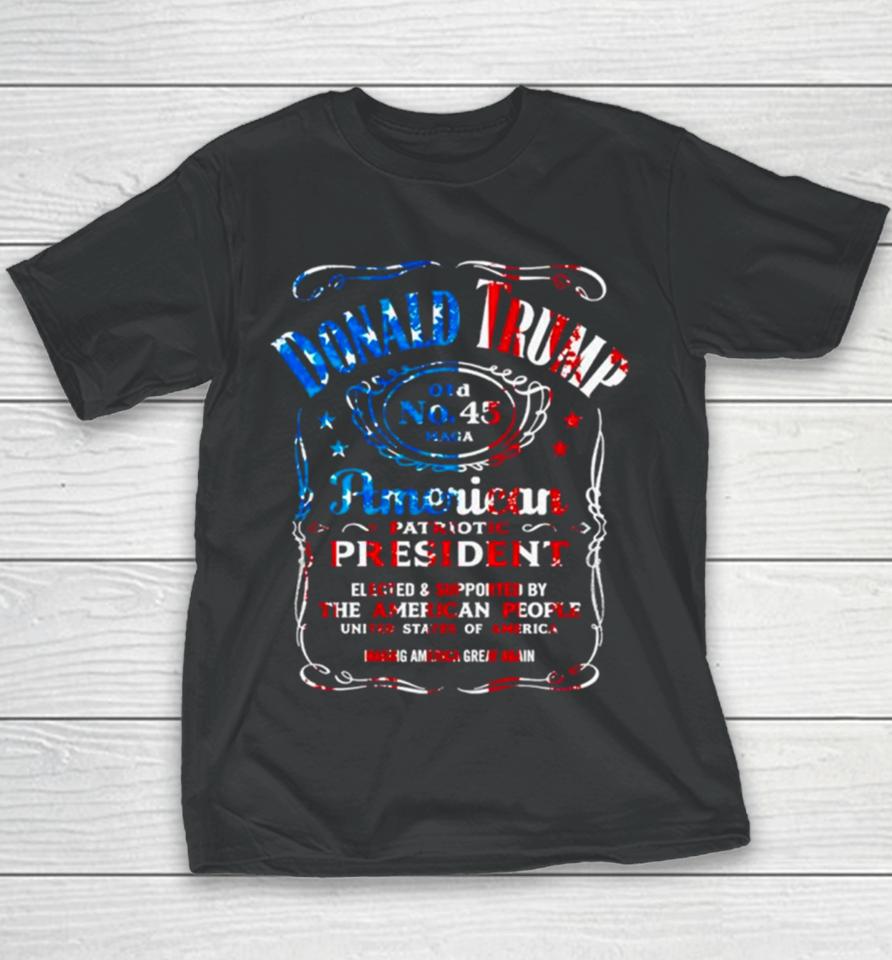 Donald Trump Whiskey American Patriotic President Youth T-Shirt