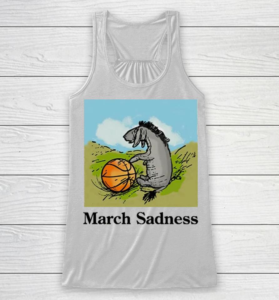 Donkey March Sadness Basketball Racerback Tank