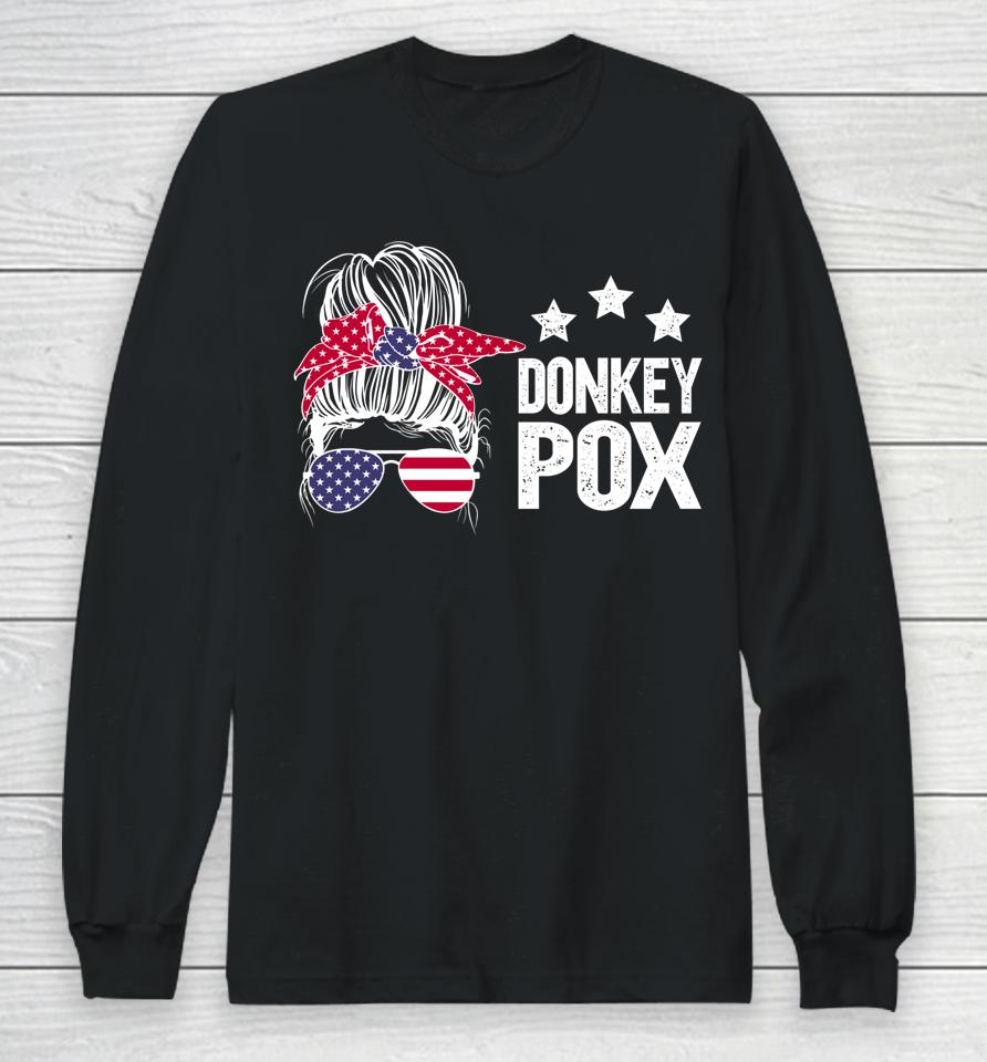 Donkey Pox Messy Bun Long Sleeve T-Shirt