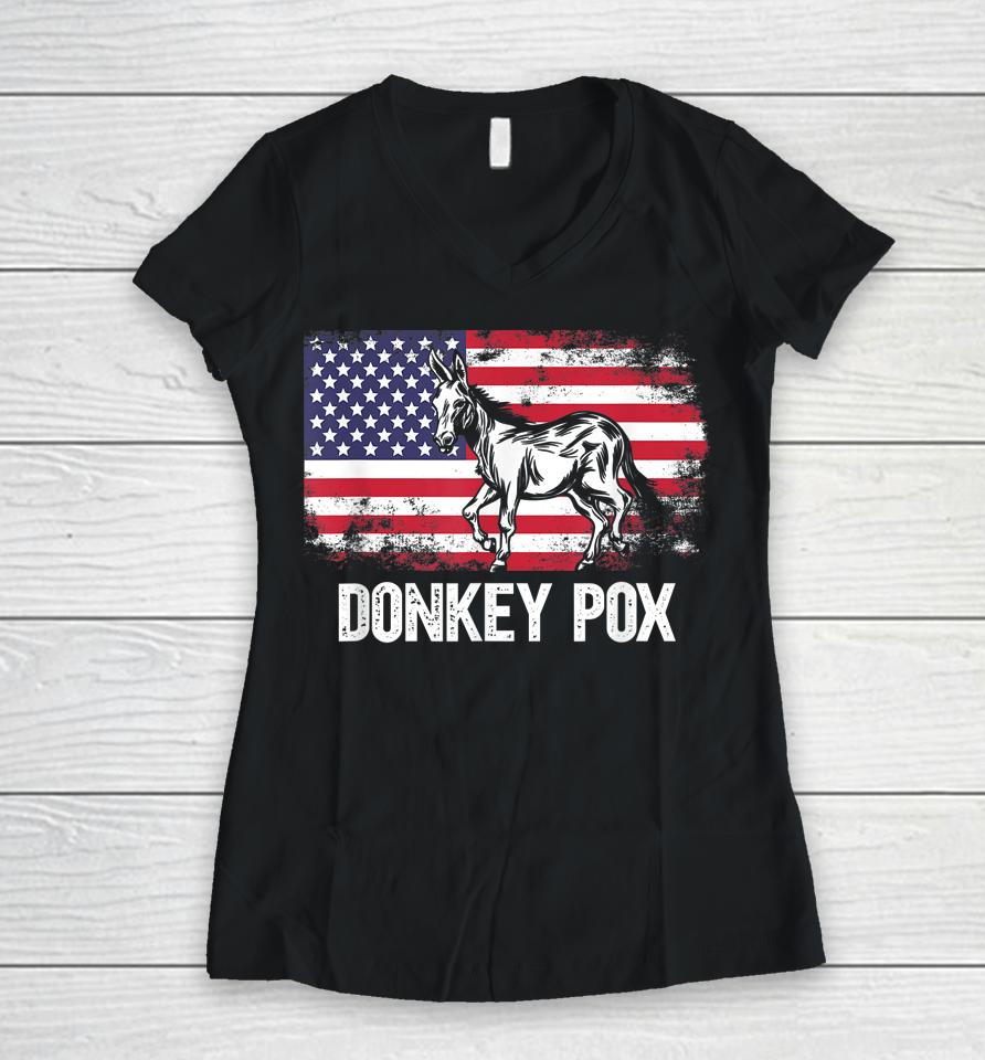 Donkey Pox Women V-Neck T-Shirt