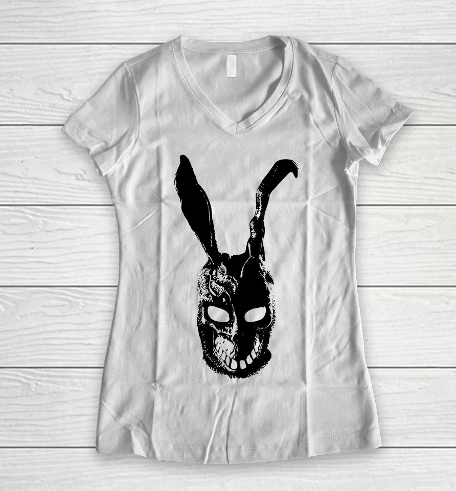 Donnie Darko Frank Mask Women V-Neck T-Shirt