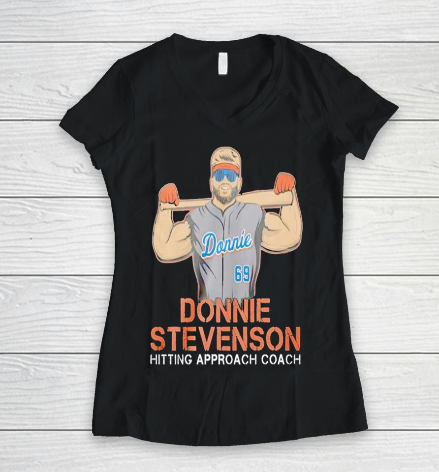 Donnie Stevenson Hitting Approach Coach Baseball Women V-Neck T-Shirt