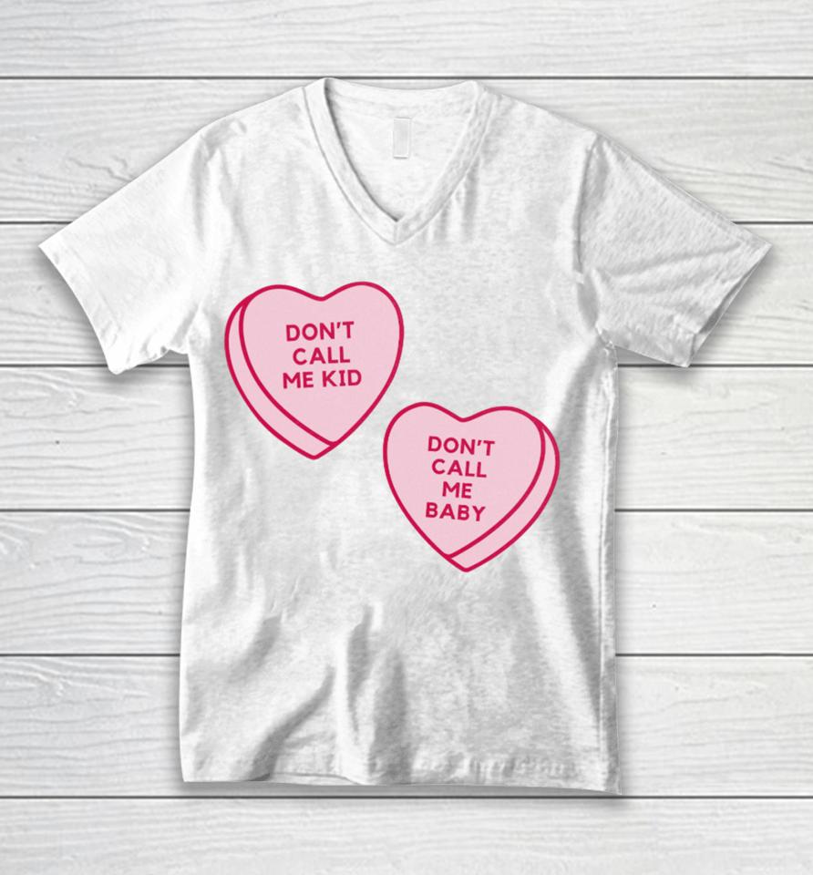Don't Call Me Baby Heart Candy Unisex V-Neck T-Shirt