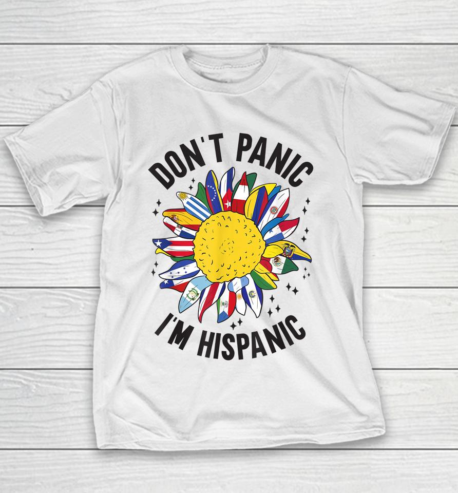 Don't Panic I'm Hispanic T-Shirt National Hispanic Heritage Month Youth T-Shirt
