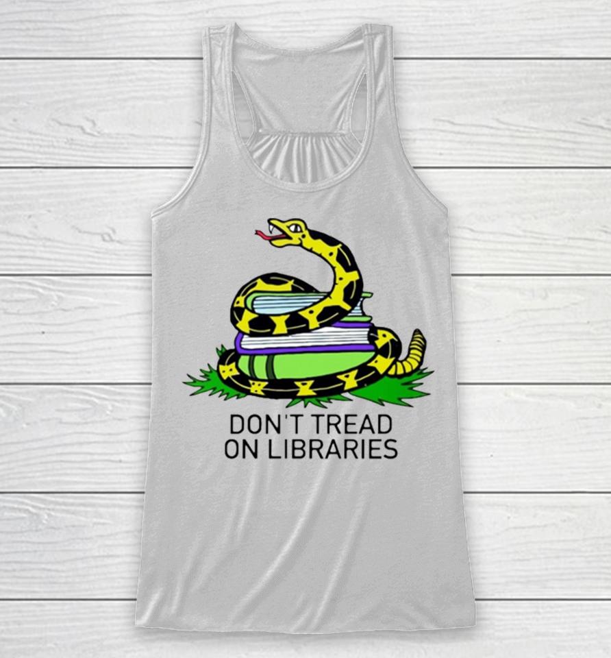 Don’t Tread On Library Book Lover Racerback Tank