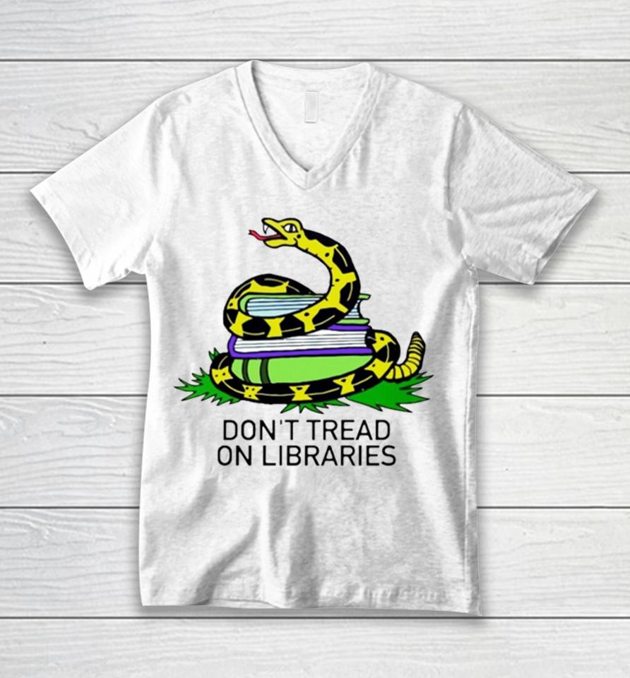 Don’t Tread On Library Book Lover Unisex V-Neck T-Shirt