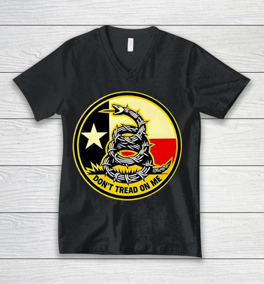Don’t Tread On Me Texas Border Razor Wire Unisex V-Neck T-Shirt