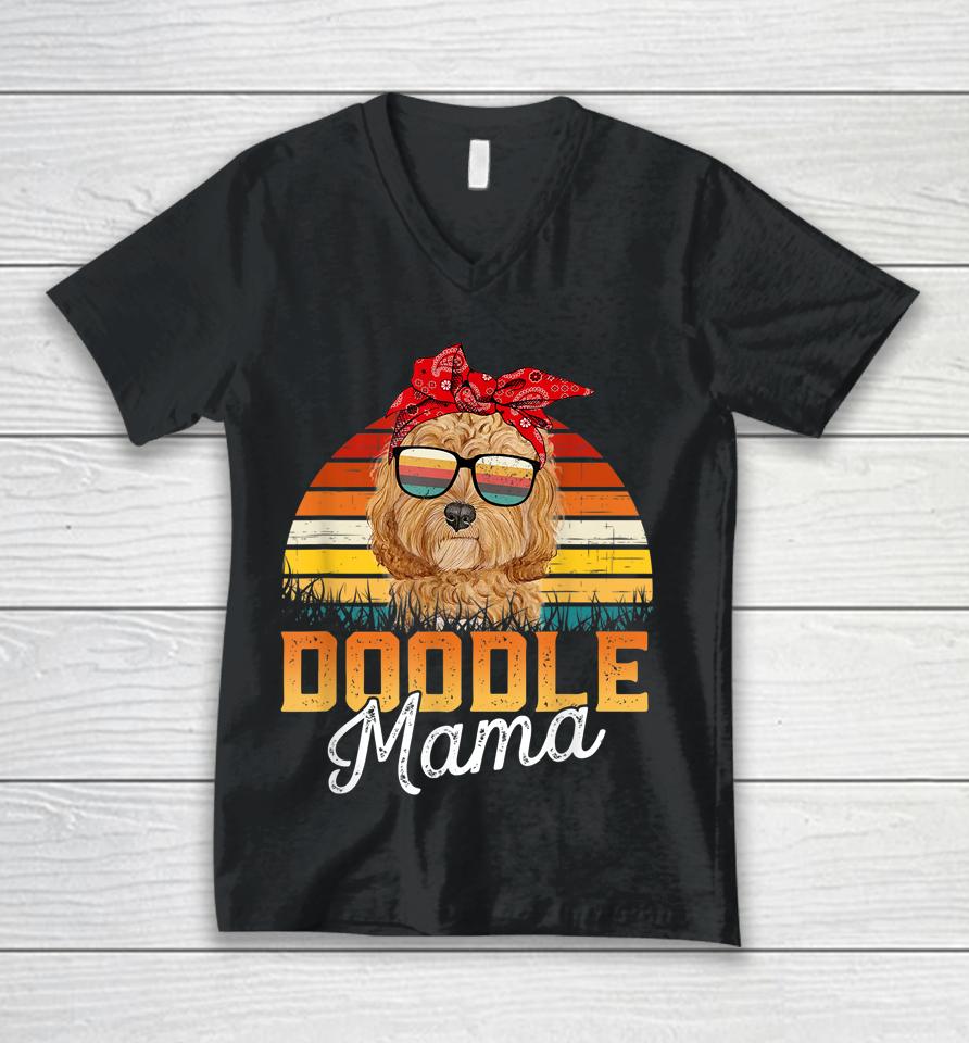 Doodle Mama Best Goldendoodle Mom Ever Mother's Day Dog Mom Unisex V-Neck T-Shirt