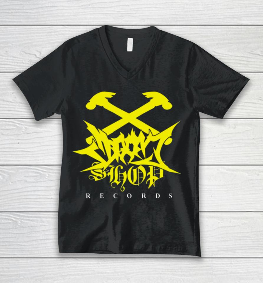Doomshop Records Yellow Unisex V-Neck T-Shirt