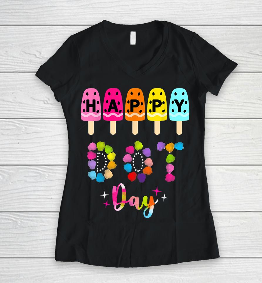 Dot Day International Dot Day Women V-Neck T-Shirt