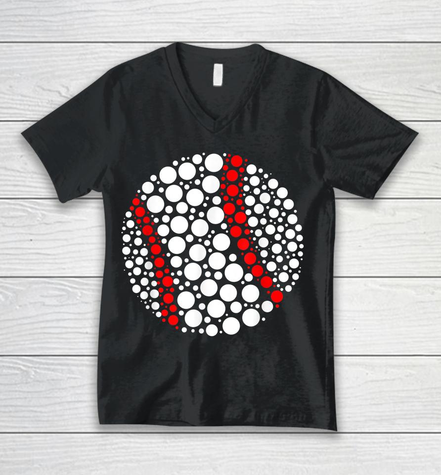 Dot Day Shirt Baseball Lover International Dot Day Polka Dot Unisex V-Neck T-Shirt
