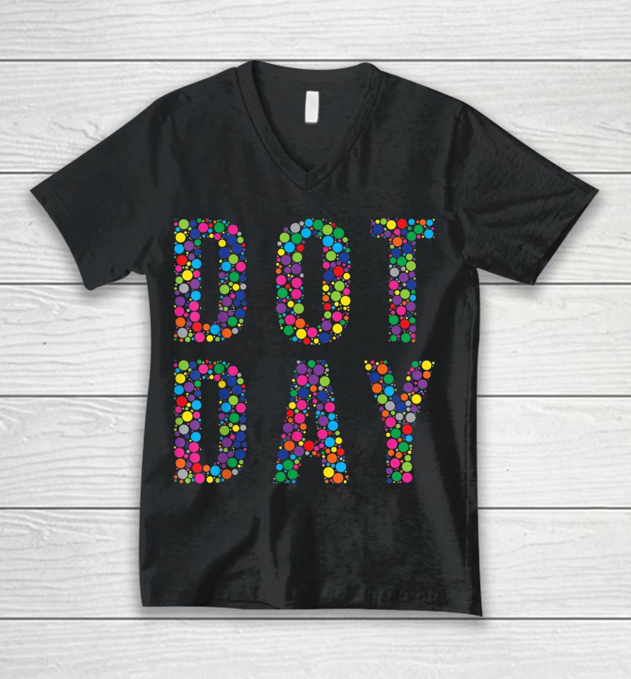 Dot Day Unisex V-Neck T-Shirt