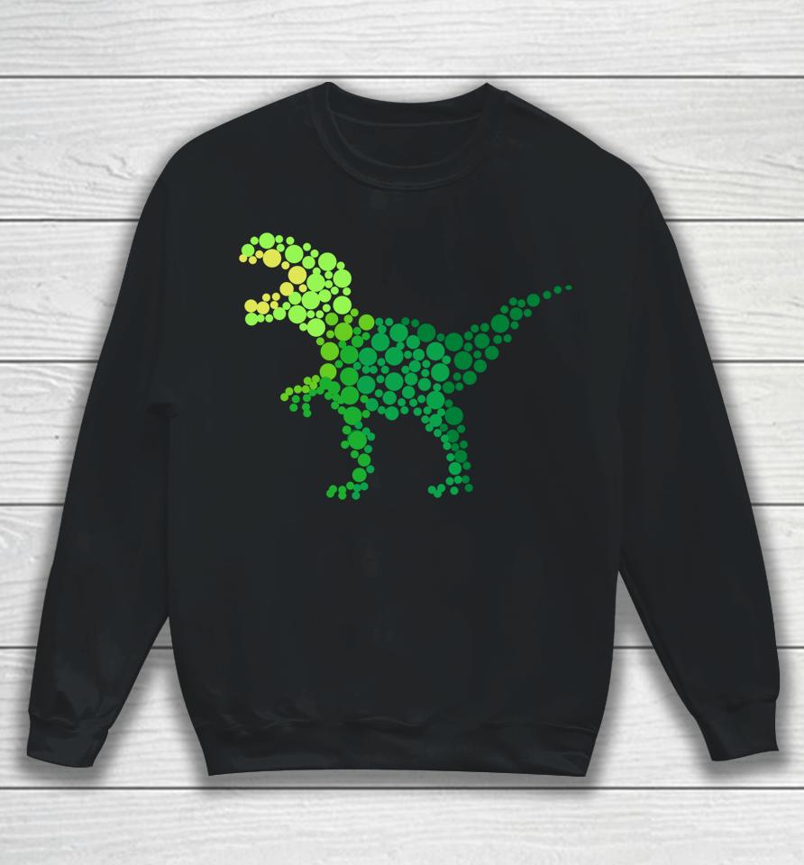Dot Day Trexs Dinosaur Lover Polka Dot Pattern International Sweatshirt