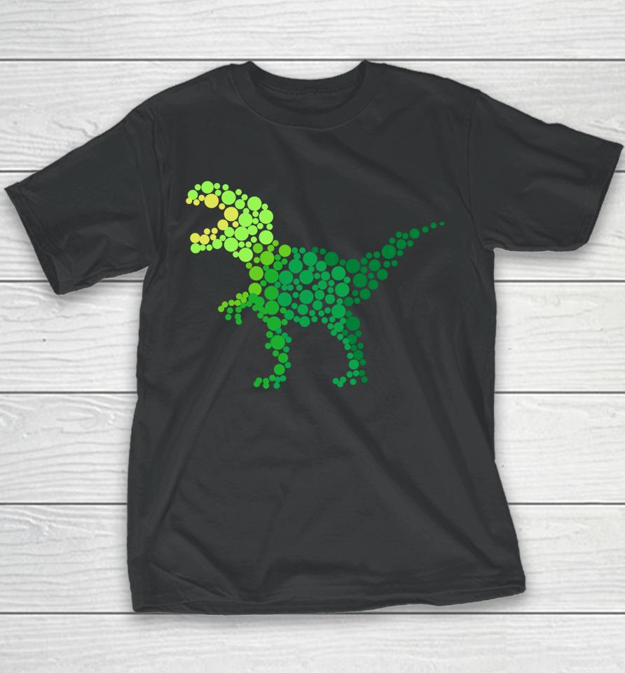 Dot Day Trexs Dinosaur Lover Polka Dot Pattern International Youth T-Shirt
