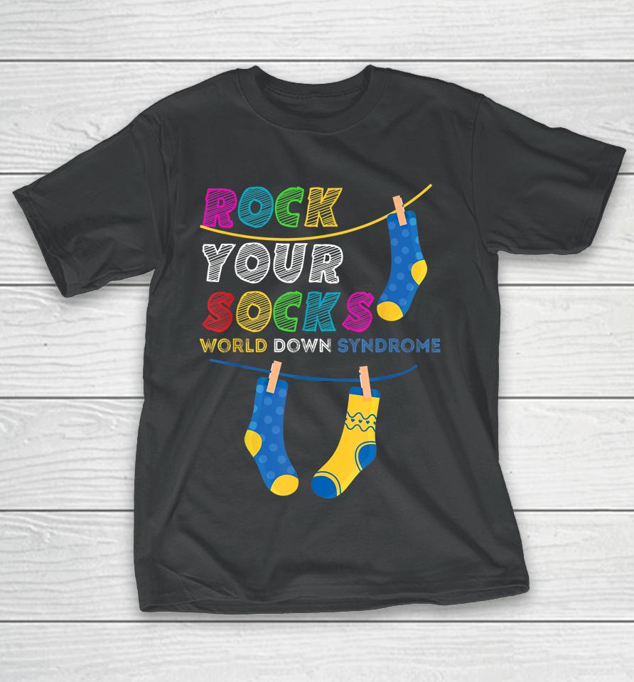 Down Syndrome Awareness Shirt Rock Your Socks Girls Boys T-Shirt