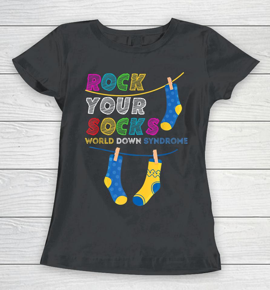 Down Syndrome Awareness Shirt Rock Your Socks Girls Boys Women T-Shirt
