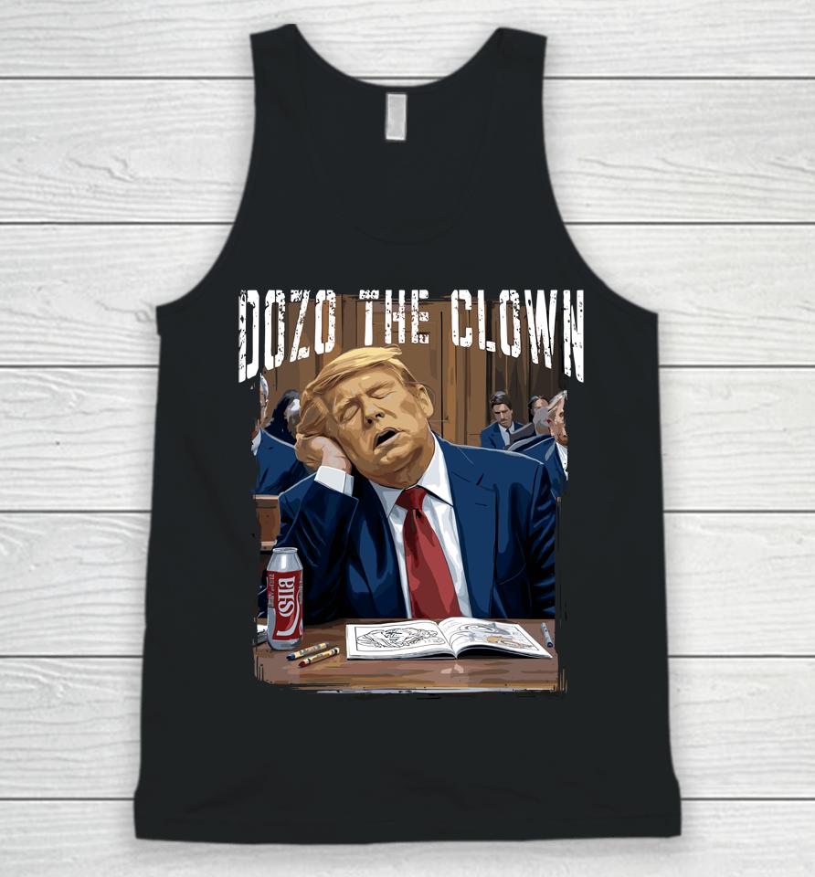 Dozo The Clown Donald Trump Sleeping At Trial Unisex Tank Top