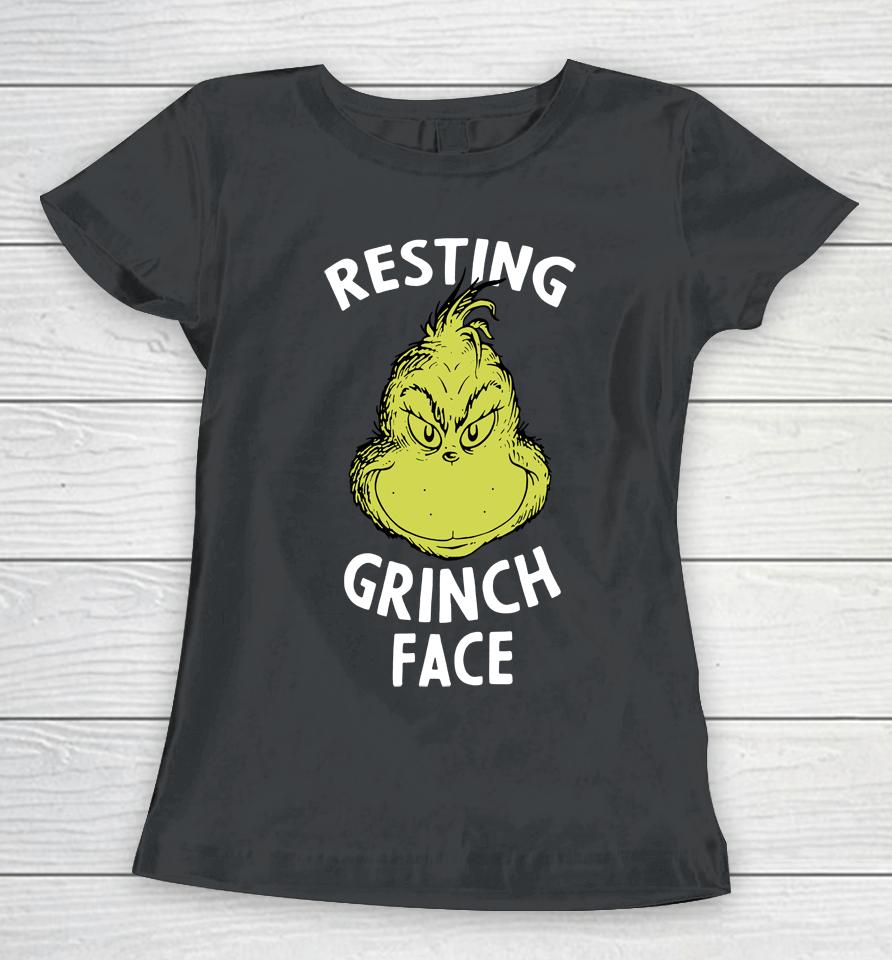 Dr Seuss Resting Grinch Face Women T-Shirt