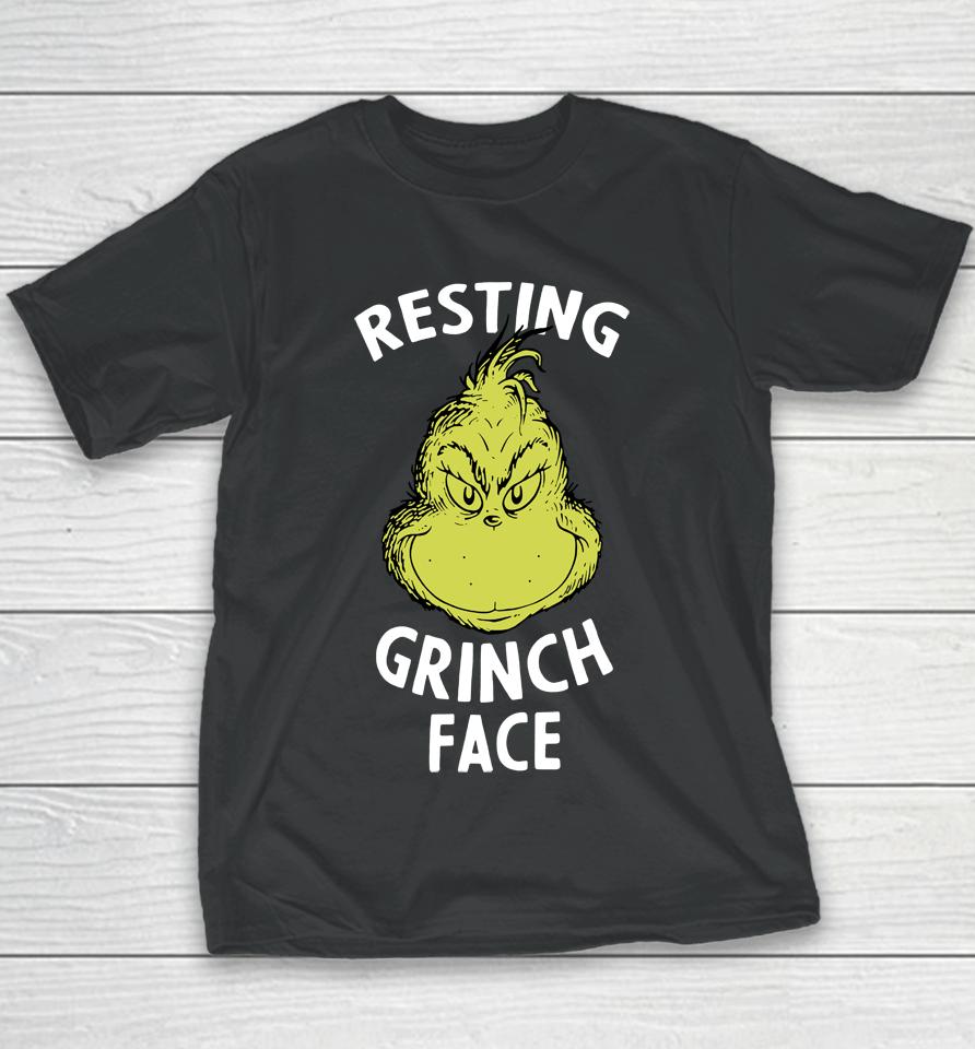 Dr Seuss Resting Grinch Face Youth T-Shirt