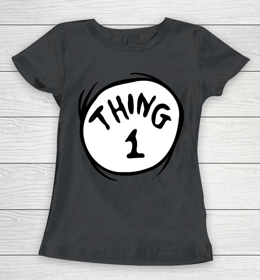 Dr Seuss Thing 1 Emblem Women T-Shirt