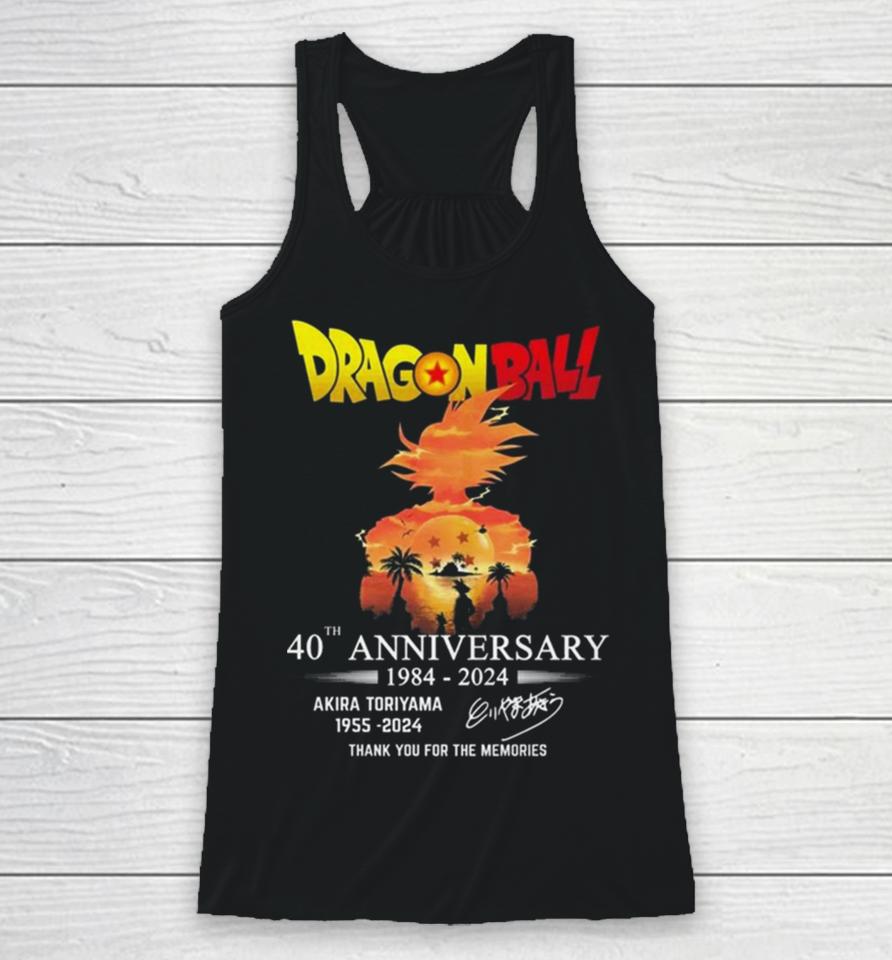 Dragon Ball 40Th Anniversary Akira Toriyama Thank You For Being A Part Of My Childhood Signature Racerback Tank
