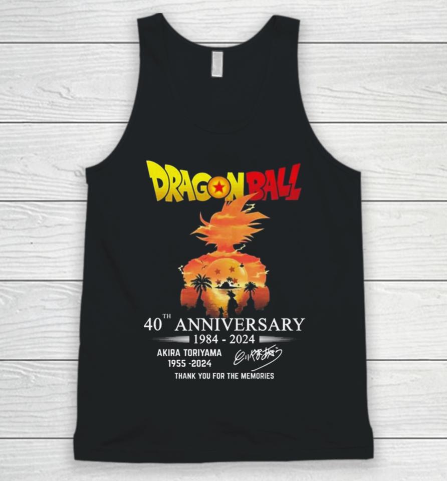 Dragon Ball 40Th Anniversary Akira Toriyama Thank You For Being A Part Of My Childhood Signature Unisex Tank Top
