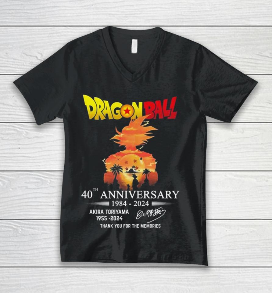 Dragon Ball 40Th Anniversary Akira Toriyama Thank You For Being A Part Of My Childhood Signature Unisex V-Neck T-Shirt