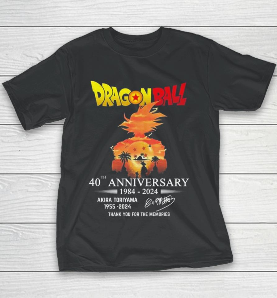 Dragon Ball 40Th Anniversary Akira Toriyama Thank You For Being A Part Of My Childhood Signature Youth T-Shirt